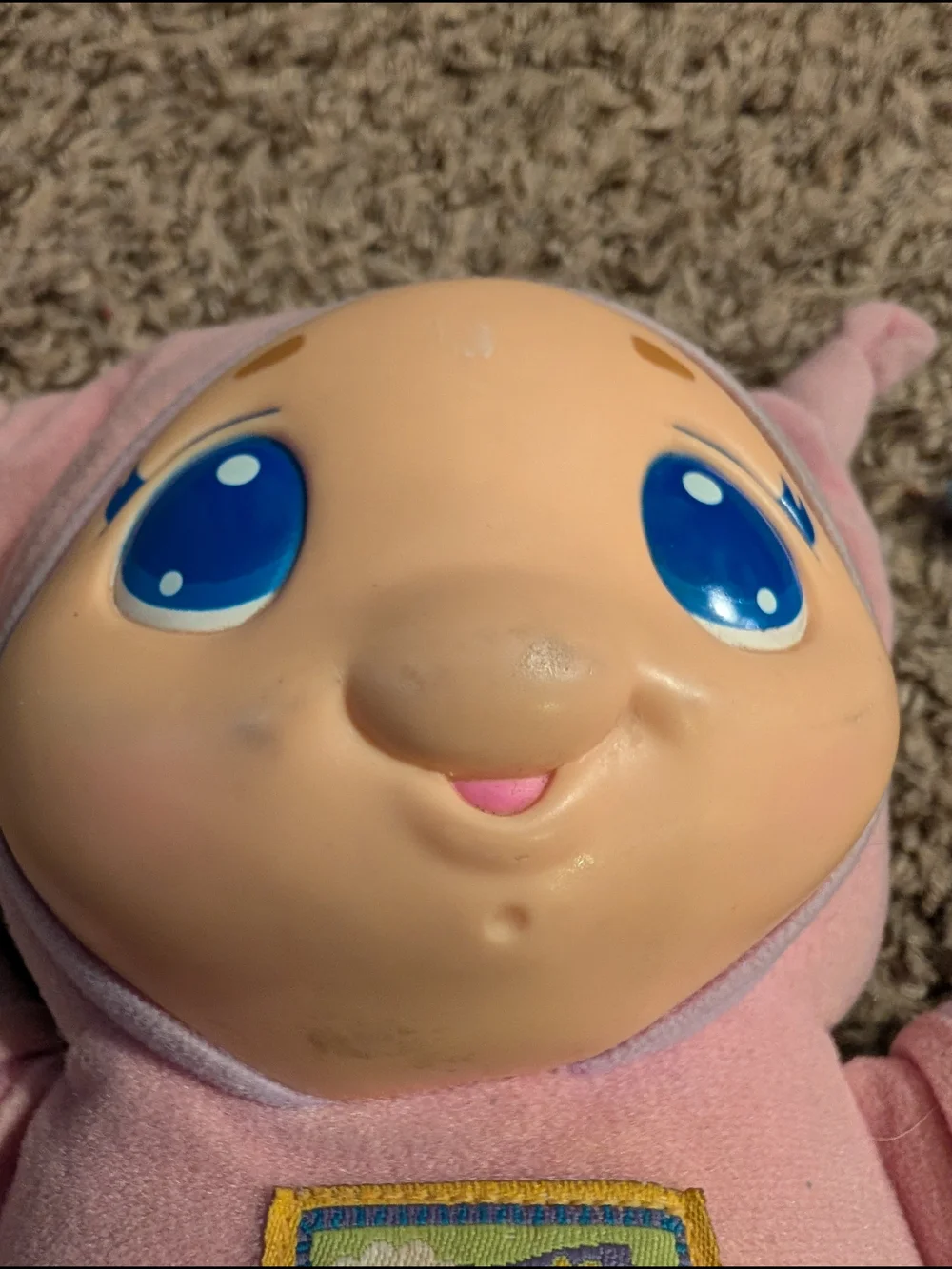 Vintage Playakool Pink and Blue Gloworm Dolls - Set of 2